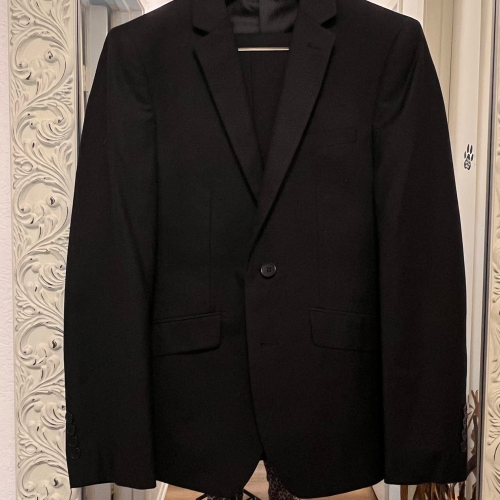 Black complete slim fit suit (jacket and pant) men’s